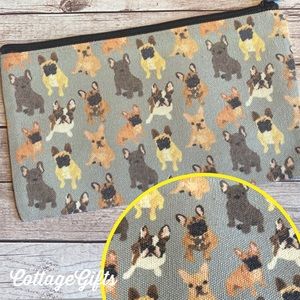 NEW All-Over Frenchie Dog Patterned Pouch frenchies
